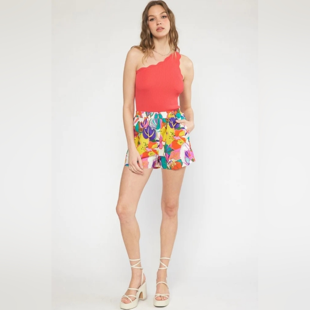 Entro Multi Colored Floral Shorts